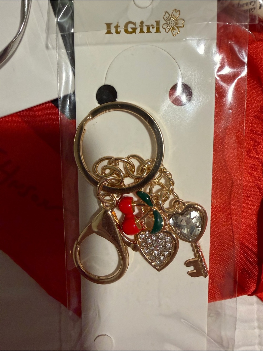 Betsey Johnson Cherry-Themed Scarf & Accessory Gift Bundle - Picture 6 of 11